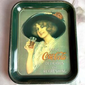 Vintage 70s Coca Cola Hamilton King Girl Metal Serving Tray